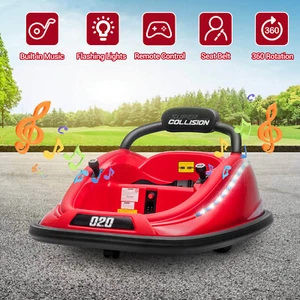 12V Kids Ride on Bumper Car Toddler Remote Control 360° Spinning Car Toy W/ LED - Picture 1 of 8