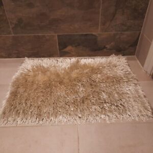 Gold thread bathroom floor mat / bath mat / bath rug -- 50cm x 80cm -- NEW