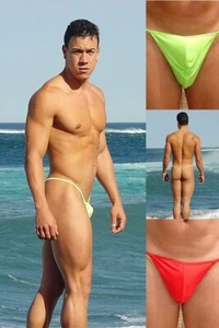 bikinini H300 Herren Bademode tierischer Animal G-String türkis - Picture 1 of 1