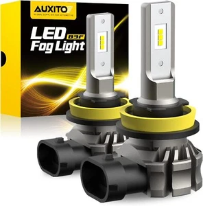 LED Fog Light Bulbs H11/H8/H16 , 6000 Lumens 6500K Cool White Light , Pack of 2 - Picture 1 of 7
