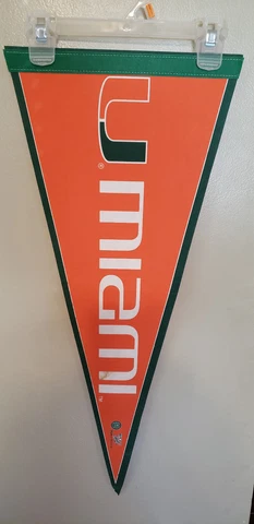 MIAMI CANES HURRICANES #2 NCAA RETRO FELT VINTAGE PENNANT 7/7/22 Cover
