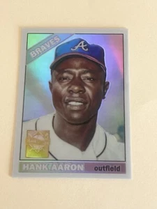 HANK AARON REFRACTOR in 2000 Topps Hank Aaron Chrome Reprints #13 (1966 Topps) - Picture 1 of 2