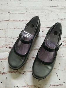 Dansko Misty Metallic Nappa Mary Janes Sz 37 Pewter Leather Womens Shoes - Picture 1 of 8