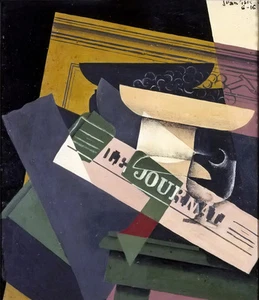 Oil painting Juan Gris - Grapes wonderful still life art free shipping on canvas - Picture 1 of 1