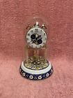 Vintage Timex Floral Anniversary Porcelain Glass Dome Clock