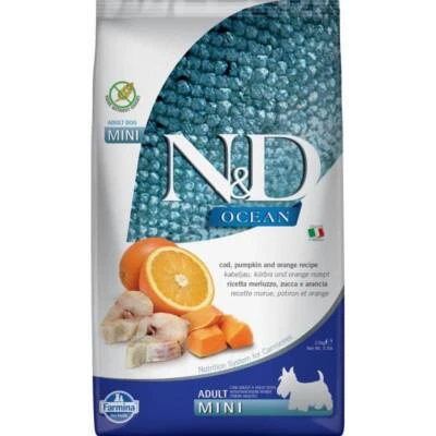 N&D Hund Ocean Kabeljau Kürbis Orange Adult Mini 2,5 kg - Bild 1 von 2