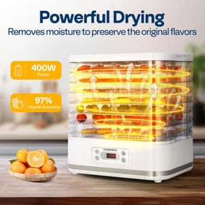 8 Trays Food Dehydrator Machine Fruit Dryer Beef Meat 400W Timer & Temp. Control - Picture 1 of 7