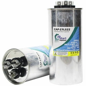 2x 80/7.5 MFD 370 Volt Dual Round Run Capacitor for ICP 1086650, C2H360GKA100 - Picture 1 of 1