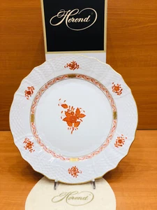HEREND CHINESE BOUQUET RUST ROUND PLATTER,1527/AOG,EXCELLENT CONDITION, 11"dia - Picture 1 of 5