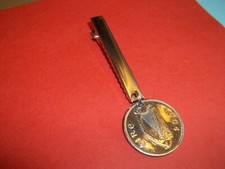 FLORIN COIN - IRISH - EIRE - SILVER PENDANT NAPKIN CLIP - SALMON - 1954 to 1966 