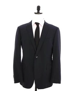 $1,895 ARMANI COLLEZIONI - "M Line" Slim Modern Navy Notch Lapel Suit - 42R - Picture 1 of 9