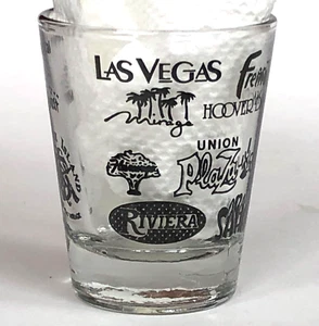 Vaso de chupito de recuerdo de Las Vegas Stardust Aladdin Riviera Sahara Luxor de colección - Imagen 1 de 11
