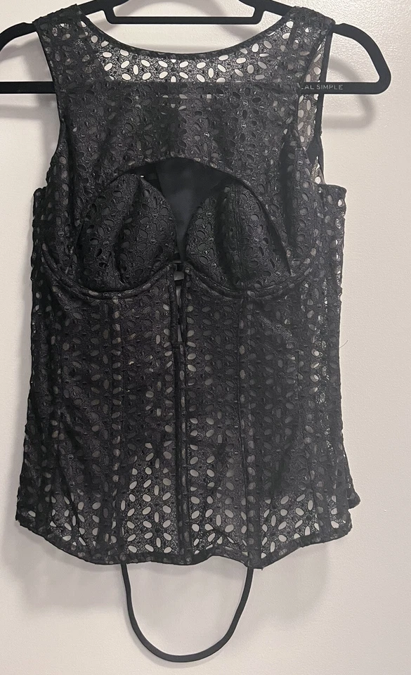 AGENT PROVOCATEUR Corset Size AP 4 Lace Deep V Push Up Worn Once - Image 1 of 4