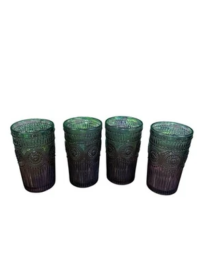 Vaso The Pioneer Woman (lote de 4) vaso de vidrio de 16 onzas púrpura lavanda Foto 1 de 4