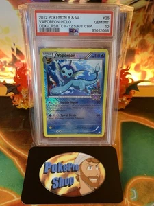 Pokémon Dark Explorers Vaporeon-Holo #25 S/P/T Crosshatch Championships - PSA 10 - Picture 1 of 3