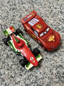 Carrera Disney CARS Francesco Bernoulli Lightning McQueen Slot Cars TESTED Crack - Picture 1 of 18