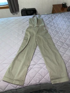 Hollister Damen Jumpsuit Large Grün Cargo Weites Bein Ärmellos 32 Schrittlänge - Bild 1 von 8