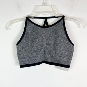 Zella NWT Girls Heather Gray Seamless Strappy Bra Size S - Picture 1 of 3