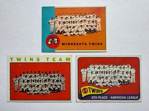 1963-65 Topps Minnesota Twins Team Card Lot - 3 cards (~VG-VGEX) - Picture 1 of 8