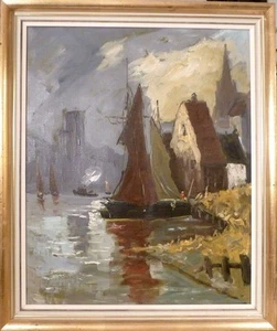 UNSIGNED! HARBOR SCENERY - Picture 1 of 3