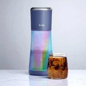 Iced Coffee Maker Portable 10min Instant Cold Brew Coffee Rechargeable 13oz Blue - Picture 1 of 5