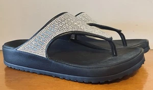 Skechers Women's Foamies Cali Breeze 2.0 Flashy Thong Sandals Black Size 6 NWOT - Picture 1 of 10