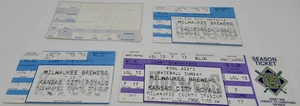 Milwaukee Brewers 1991-1995-1996 LOT of Four (4) MLB Baseball Ticket Stub's - Picture 1 of 10