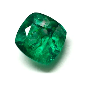 A+ Qualität Kolumbianischer Grüner Smaragd 9,45Ct Zertifiziert Kissenschliff Smaragd Edelstein - Bild 1 von 5