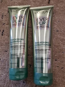 Shampoo e balsamo addensante senza solfati L'Oreal Ever Pure 8,5 oz LOTTO DI 2 - Foto 1 di 1