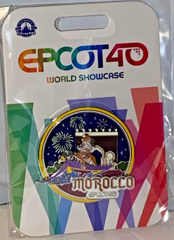 Prendedor 40 Aniversario Disney Parks MARRUECOS Abu Epcot Vitrina Mundial Nuevo Foto 1 de 1