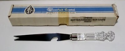 *VINTAGE* Waterford Crystal WAT 01 Bar / Cheese Knife8 7/8" Made in IRELAND Box Foto 1 de 4
