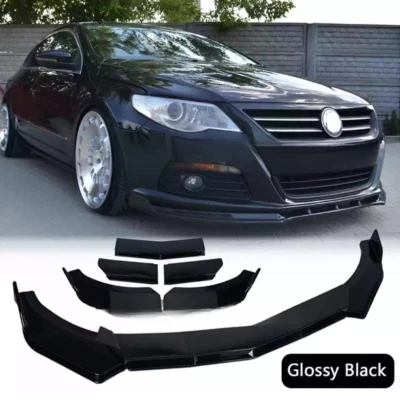 For VW Passat CC 2009-2017 Front Bumper Lip Spoiler Splitter Body Kit Glossy - Image 1 of 4