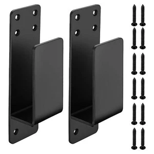 2x4 Door Barricade Brackets 2 Pcs Door Security Barricade Brackets Heavy Duty... - Picture 1 of 7