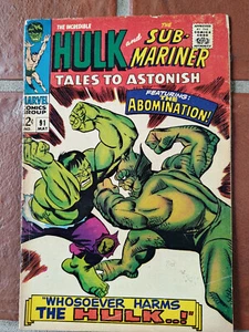 TALES TO ASTONISH N° 91 (1967) -Bill Everett - Hulk & Sub-Mariner -Marvel Comics - Imagen 1 de 1