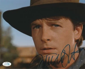 MICHAEL J FOX SIGNED BACK TO THE FUTURE PART 3 8x10 PHOTO! ACOA COA EXACT PROOF! - Bild 1 von 3