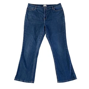 LL Bean Classic Fit Jeans Women's 20 / 38x29 Blue Medium Wash Bootcut High Rise - Picture 1 of 9