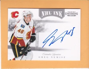 GREG NEMISZ 2011-12 PANINI CONTENDERS #4 NHL INK AUTO /1200 CALGARY FLAMES A1 - Picture 1 of 2