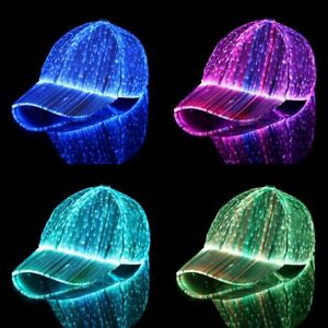 Fiber Optic Caps LED Hat Luminous Duck Tongue Cap Glowing Hip Hop Baseball Caps