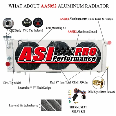 for 1991-2001 Jeep Cherokee XJ Comanche 2.5 4.0L CC1193 Aluminum Radiator+Shroud Foto 1 de 4