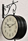 Vintage Clock Handcrafted Double Side Clock/Railway (Station) Clock/Jali Design