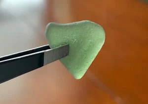 Naturale❤️Bicchiere da mare a forma di cuore spiaggia acqua oliva San Valentino arte artigianato surf-tumbled - Foto 1 di 14