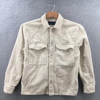 Chaqueta de pana Abercrombie & Fitch para mujer pequeña beige algodón abotonada informal Foto 1 de 4