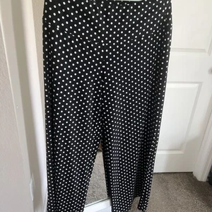 Ladies Arolina Loose Polka Dot Black And White Pants Size L - Picture 1 of 5