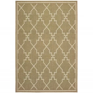 HomeRoots 507078 3 x 5 ft. Tan Geometric Stain Resistant Area Rug - Picture 1 of 1