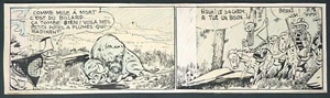 Planche originale de "JIM CLOPIN CLOPAN" par MARIJAC de 1937 western bison - Picture 1 of 2