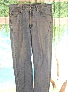 MENS LEVI'S 505 RELAXED FIT JEANS SZ 35x32 made in USA 100% COTTON LIGHT BLUE - Picture 1 of 6