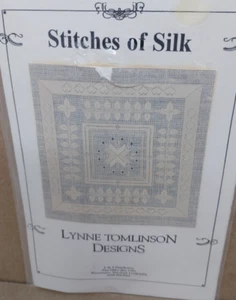 Stitches of Silk Vintage Embroidery Sampler Pattern by Lynne Tomlinson Design - Picture 1 of 2