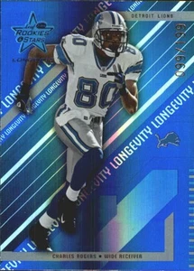 Leaf Rookies and Stars Longevity Sapphire 2004 #31 Charles Rogers/199 - casi nuevo-como nuevo - Imagen 1 de 2