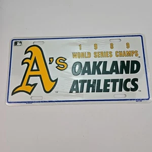 Oakland Athletics A's Metal License Plate MLB Team Man Cave Vintage NOS - Picture 1 of 9