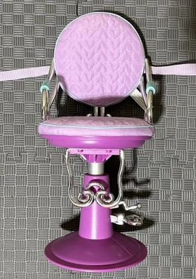 Our Generation Battat Salon Chair Hair Stylist Lilac Sitting Pretty for 18" Doll - Image 1 of 3